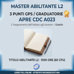 Master Abilitante L2 L'insegnamento dell'Italiano agli Stranieri